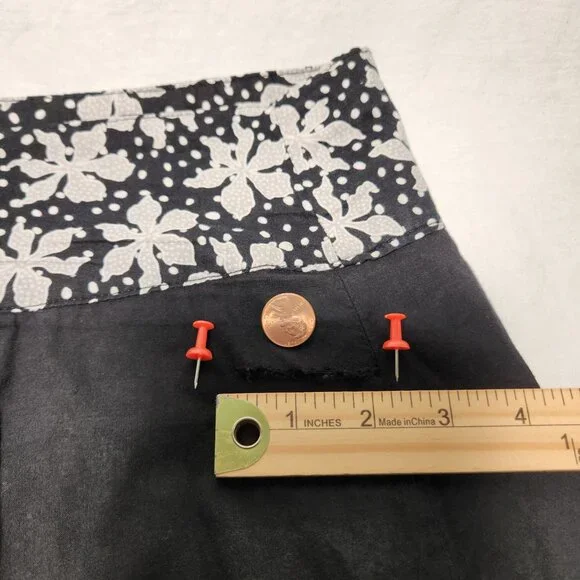 Vintage SOYA Cottagecore Flounce Black/Gray 2-Printed Skirt Size 40/8 Exc. Cond. - Picture 15 of 16